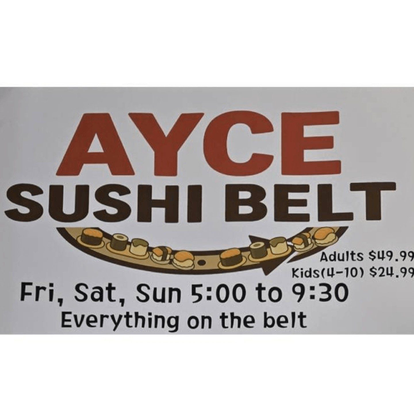 AYCE Conveyor Belt